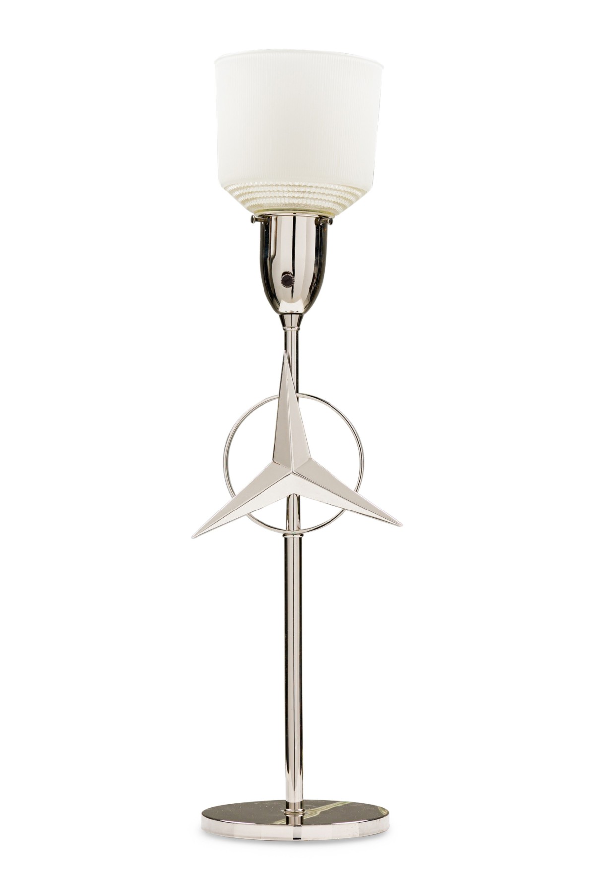Continental mid century style starburst chrome table lamp