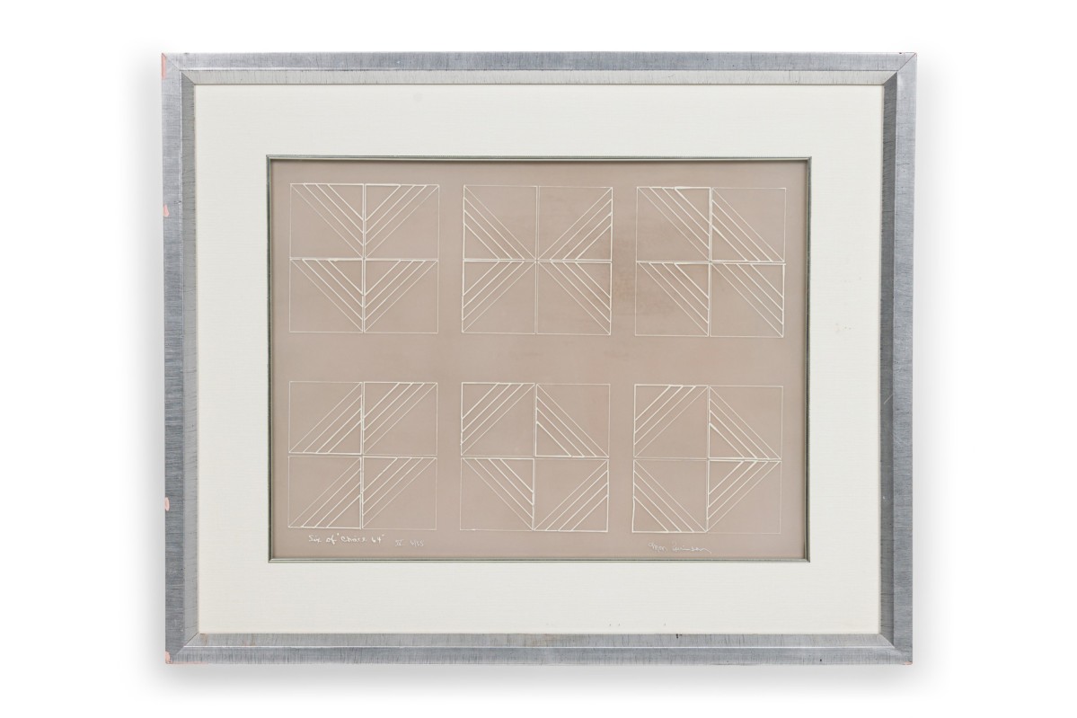 Mon levinson american op art lithograph titled six of choice