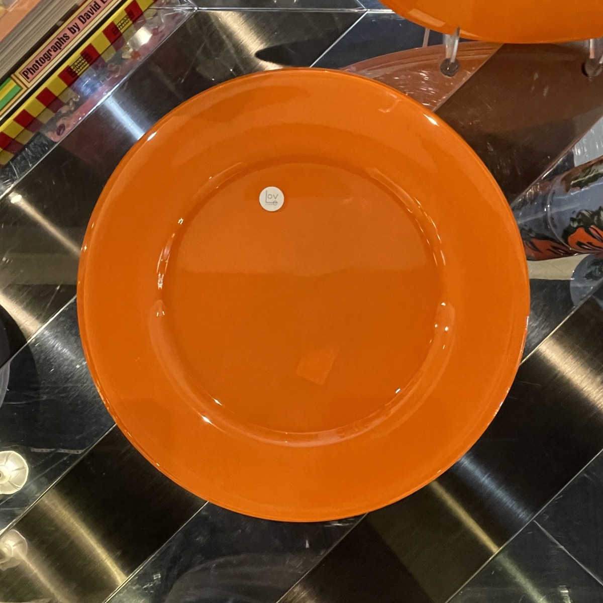 Orange charger plates