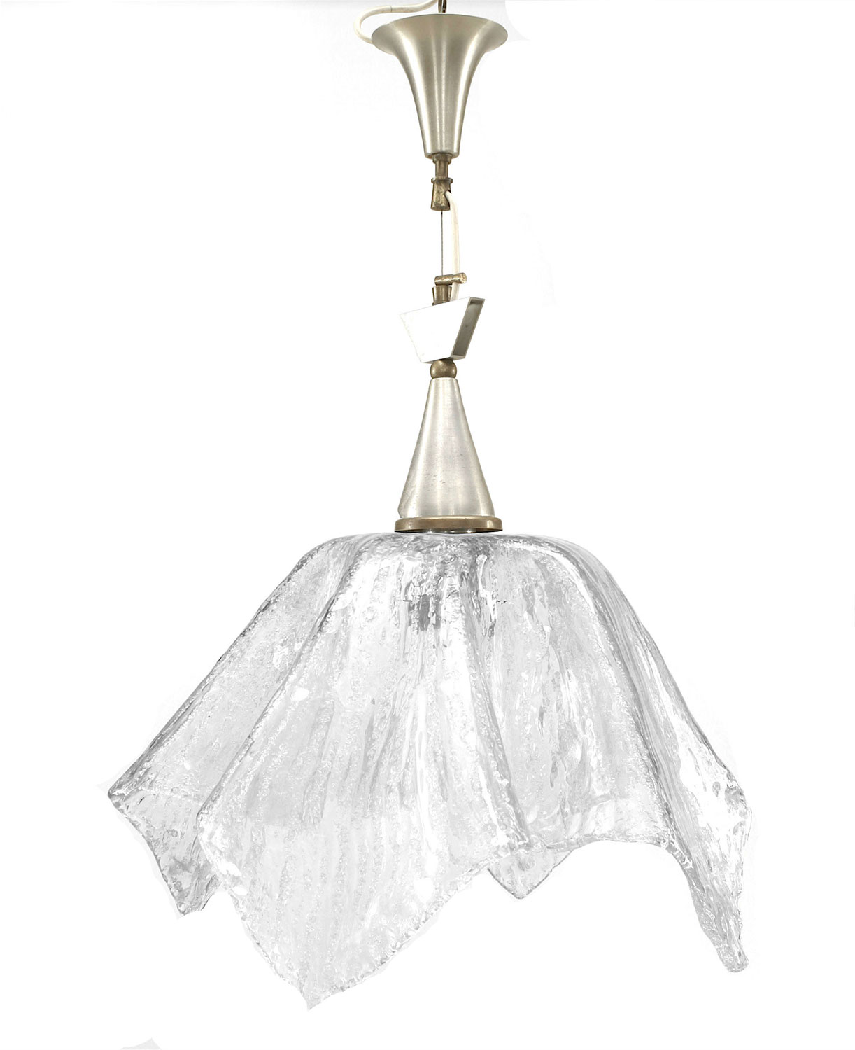 Italian murano rugiada textured glass lantern