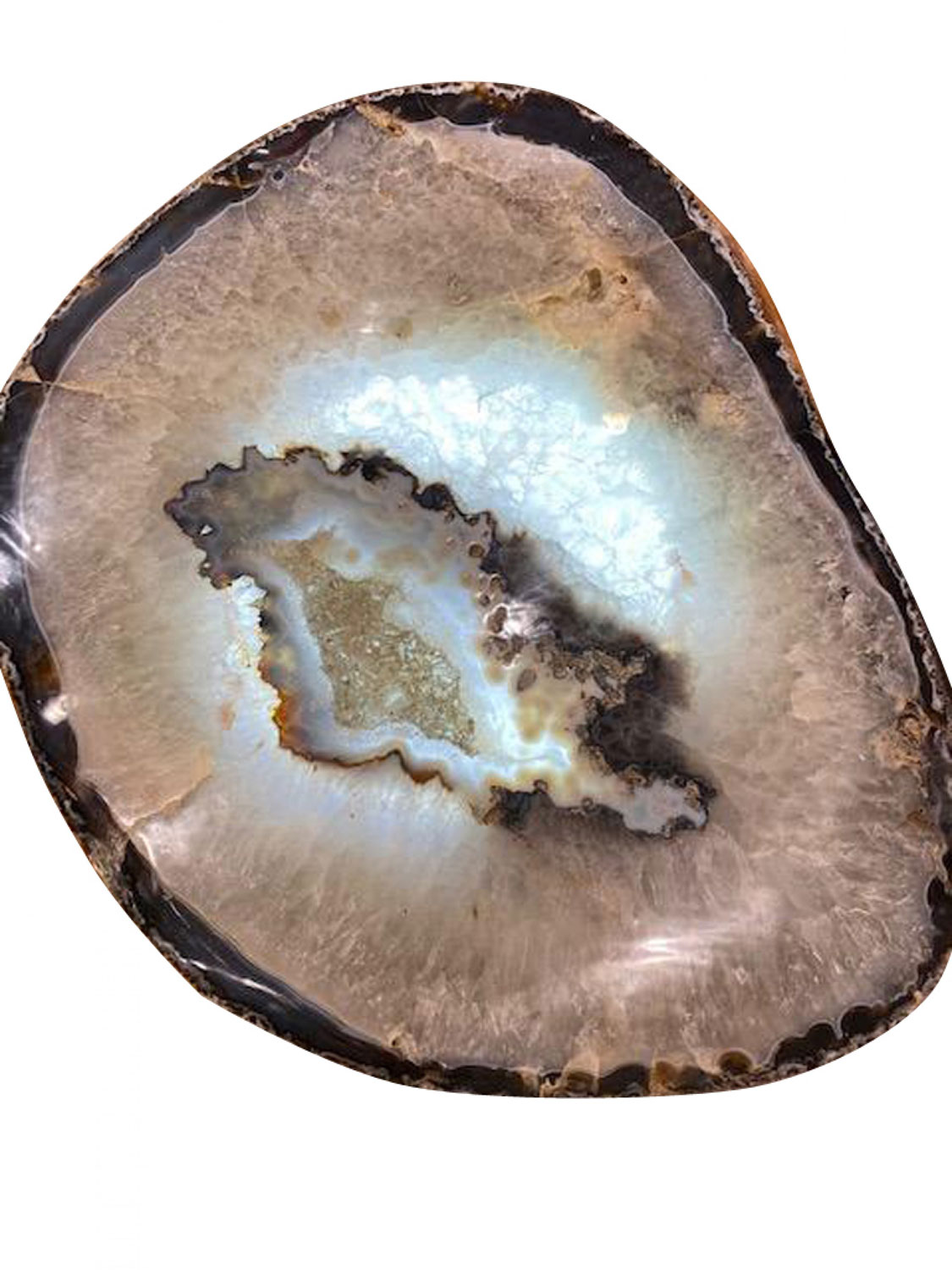 Contemporary grey agate coffee table