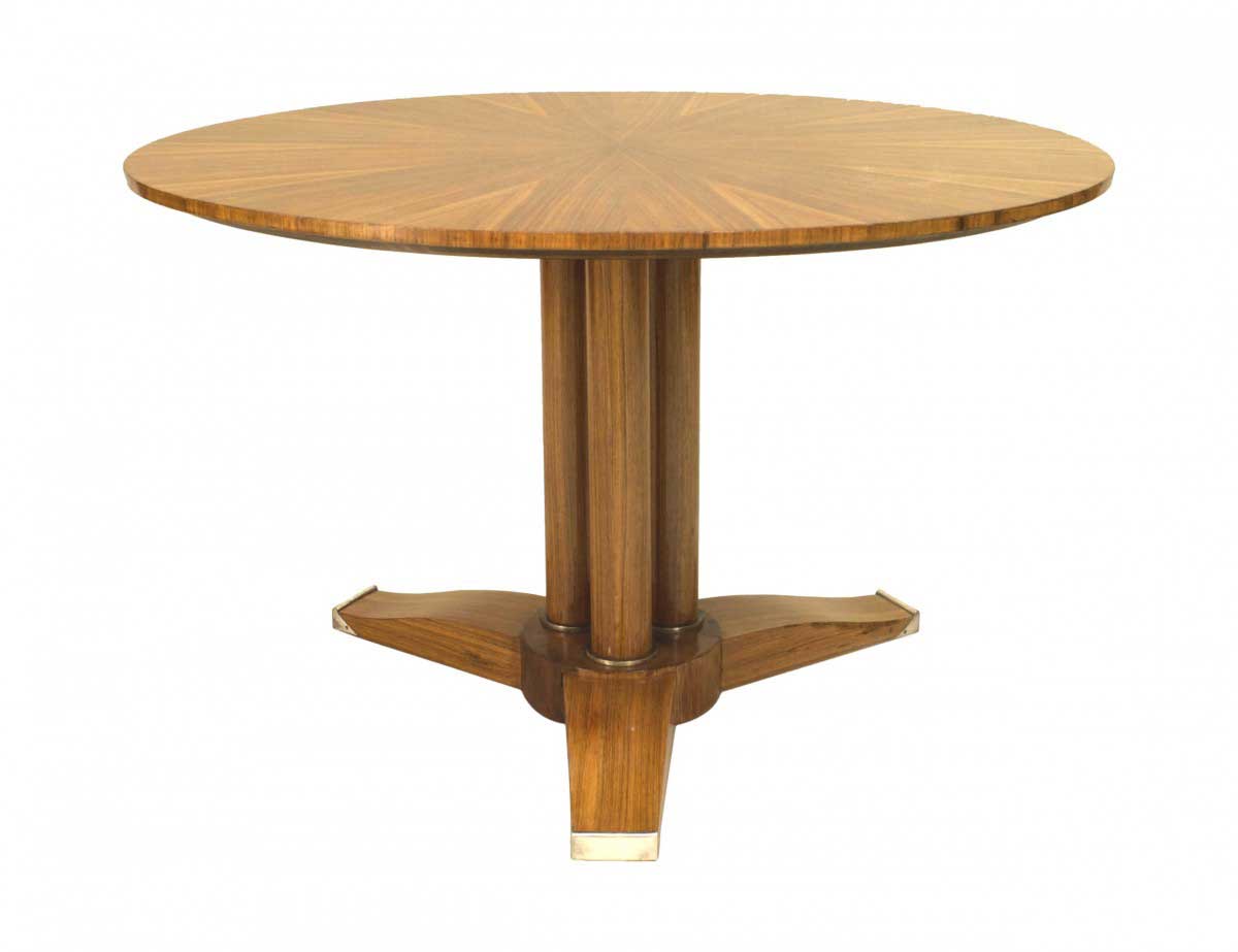 French mahogany sunburst coffee table