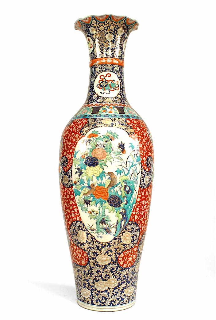 Chinese Style Monumental Porcelain Floor Vase 1
