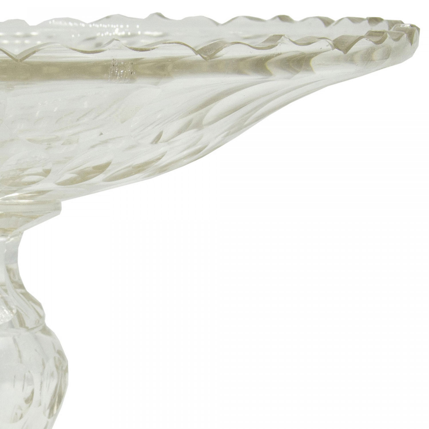 Pair english victorian crystal compotes