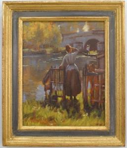 Copy of a painting waiting for the ferry