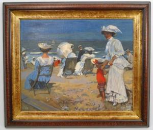 Copy of a impressionist beach scene painting