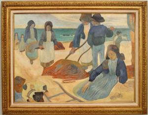 Copy of impressionist painting of brettones