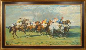 Copy of sir alfred james munnings field race painting