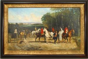 Copy of rende vous painting of a hunt