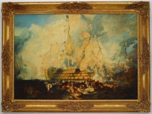Copy of the battle of trafalgar seascape painting