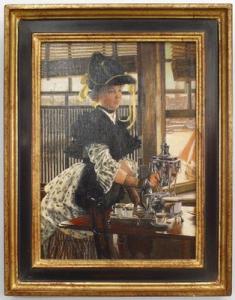 Copy of tea 1872 painting of victorian woman
