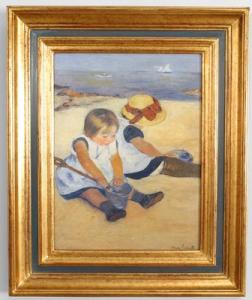 Copy of children playing on the beach painting