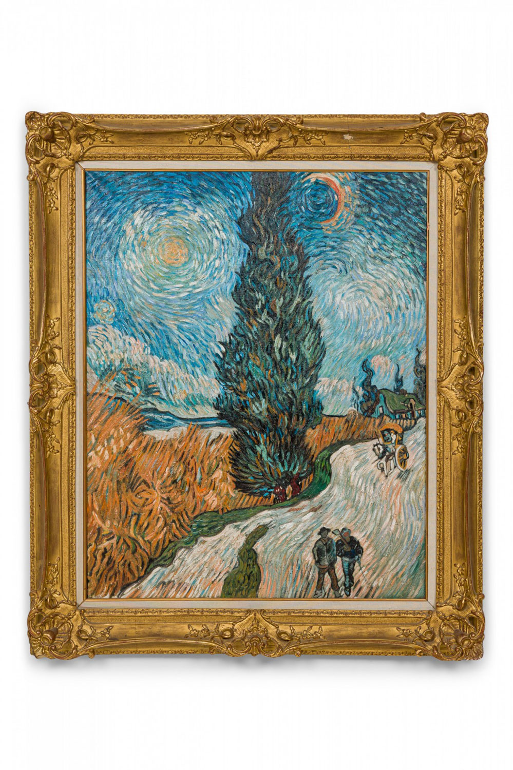 Copy of landscape road with cypress and star