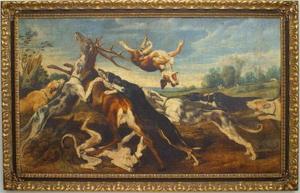 Copy of hunting of the stag wildlife painting 1