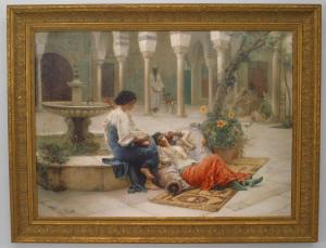 Copy of orientalist painting of harem girls