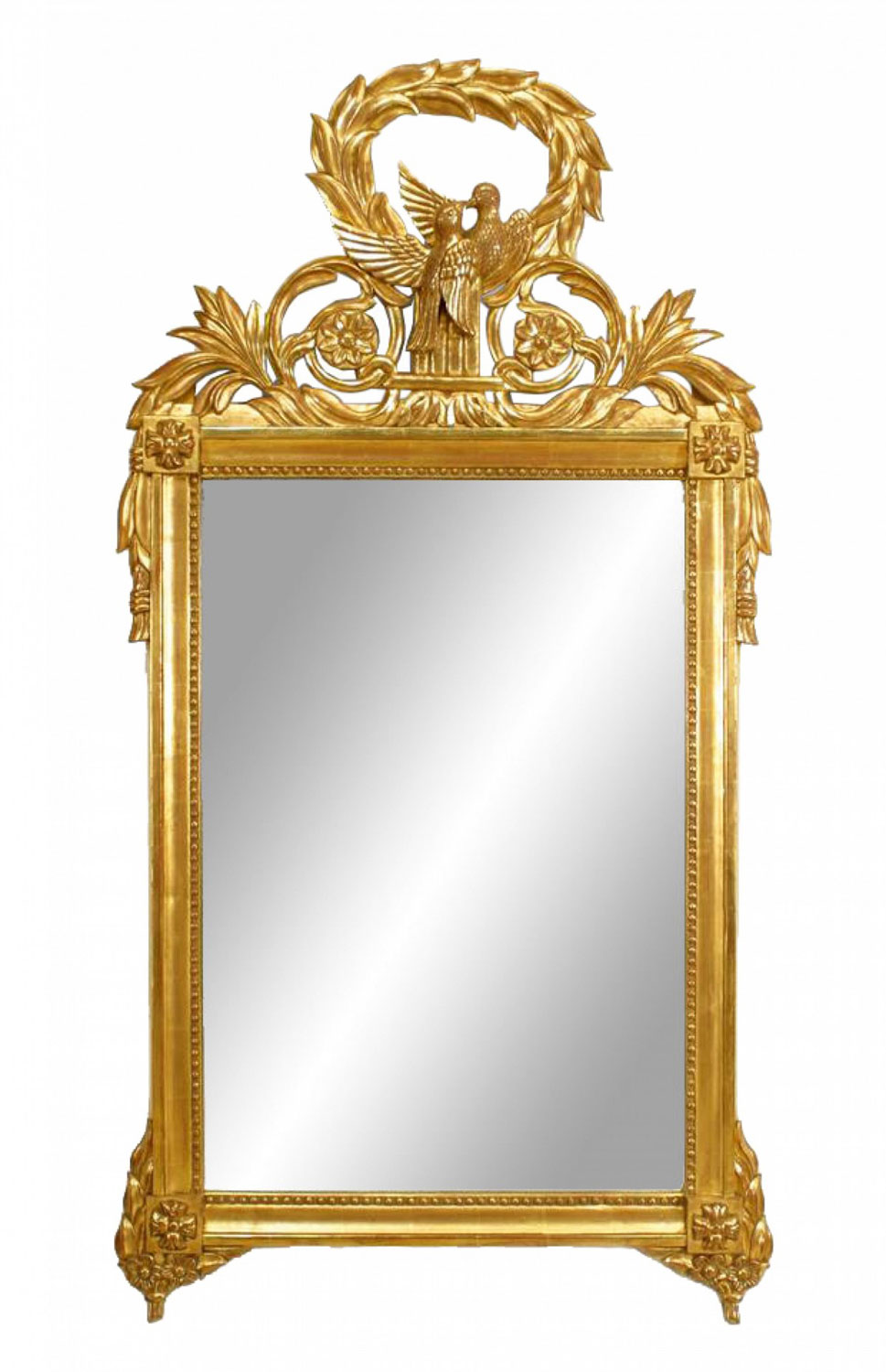 French louis xv style gilt wood wall mirror 4