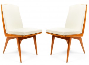 Italian blond mahogany side chairs