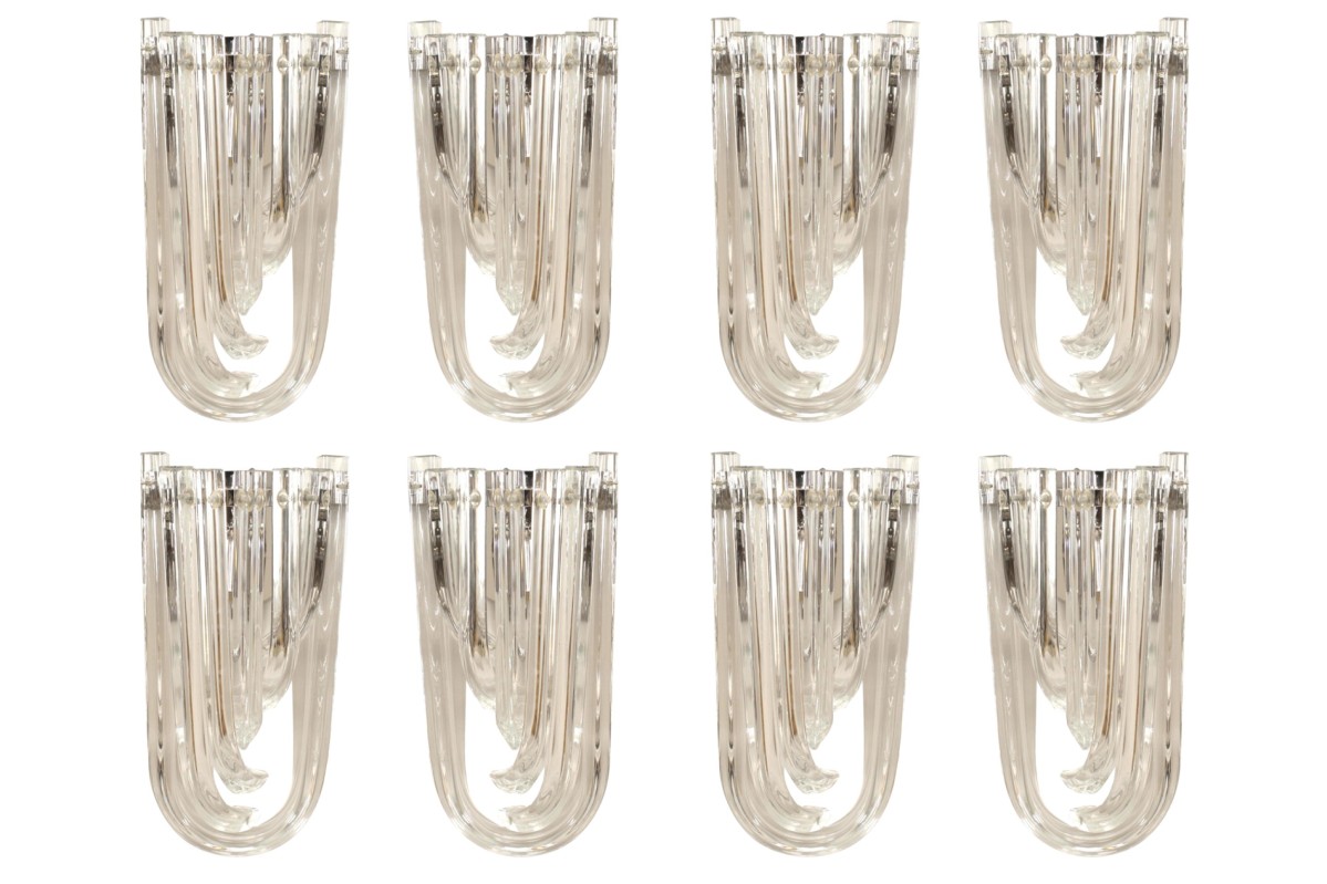 Italian contemporary glass wall sconces