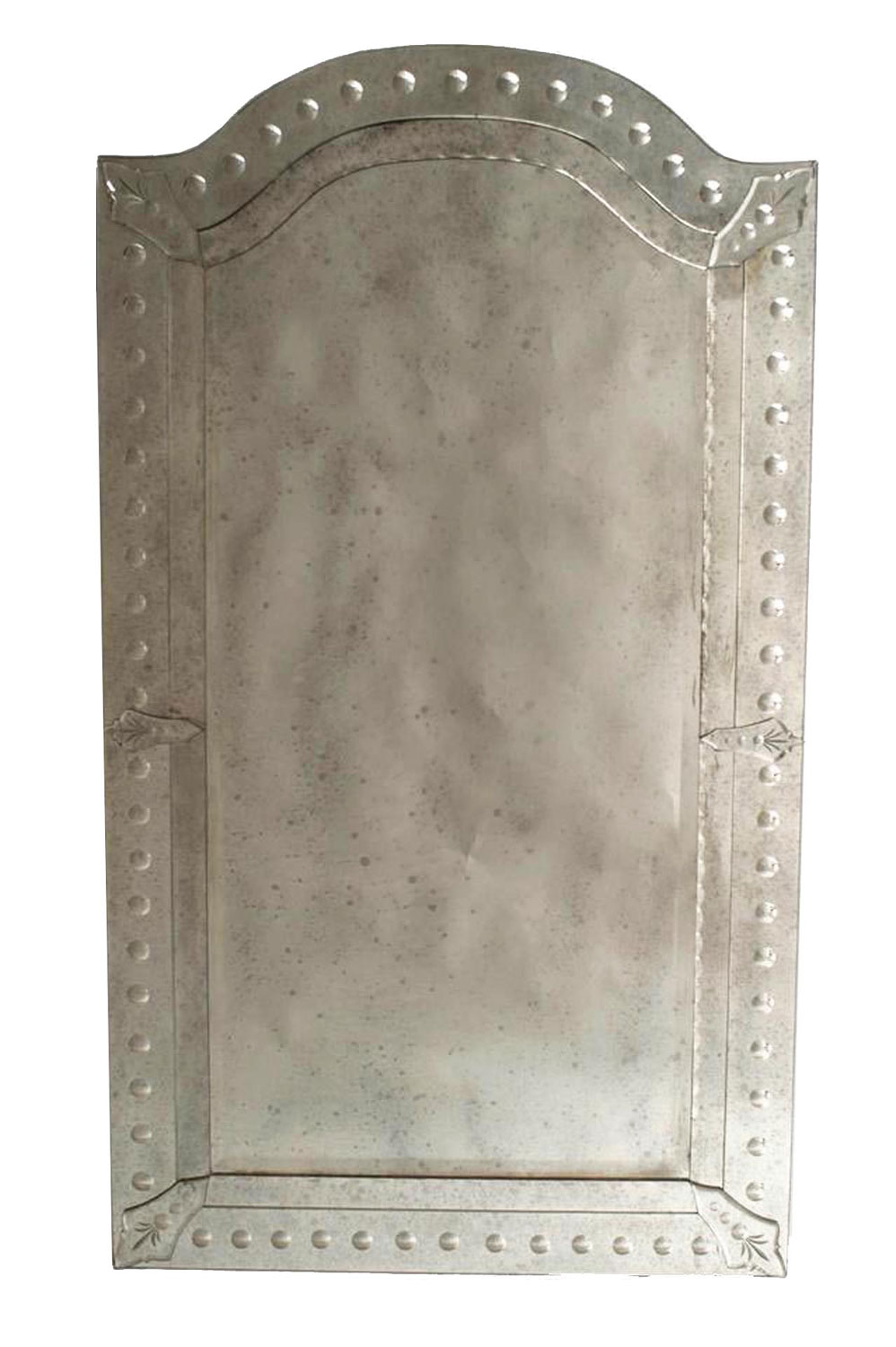 Italian murano wall mirrors with dotted glass panels