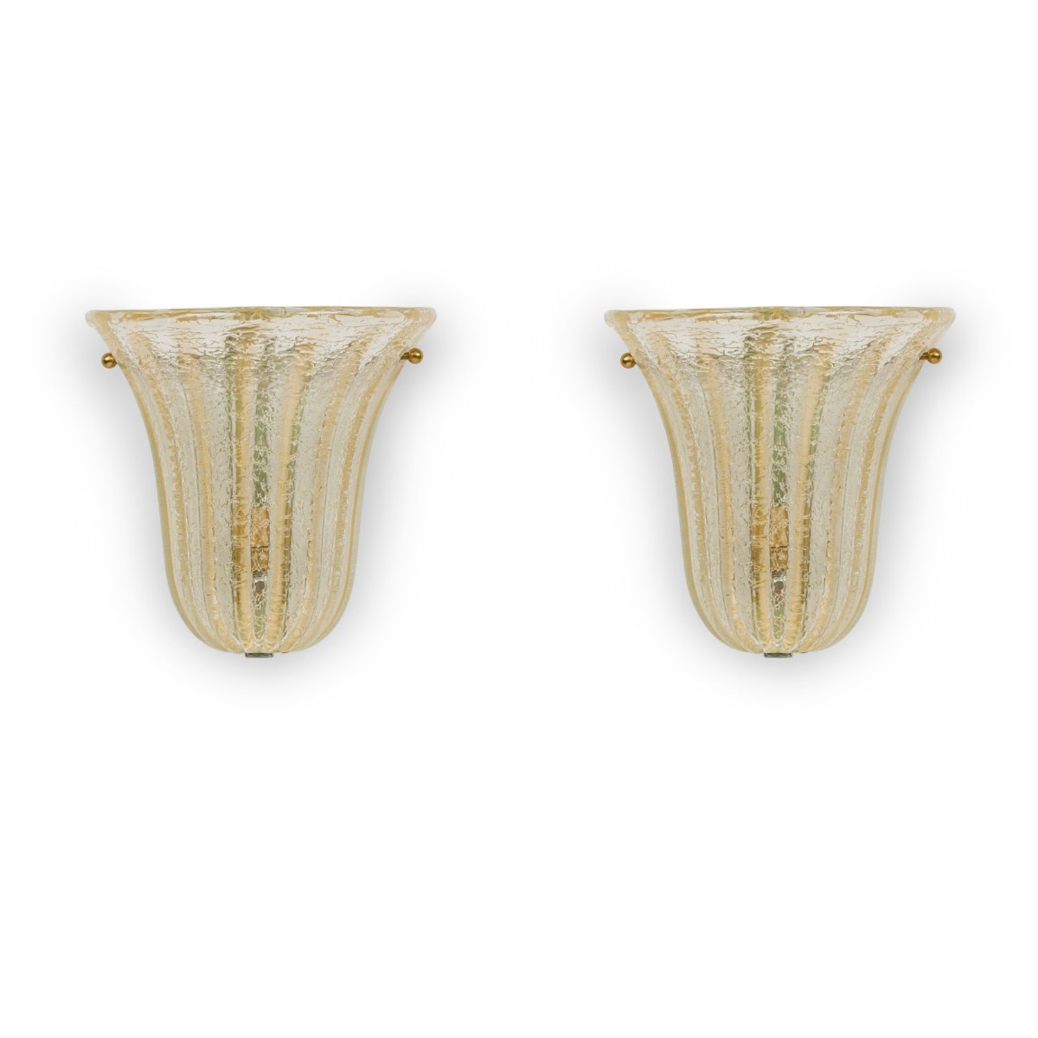 Italian Venetian murano rugiada glass wall sconces 2