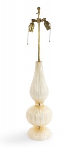 Italian murano gold dusted glass table lamp