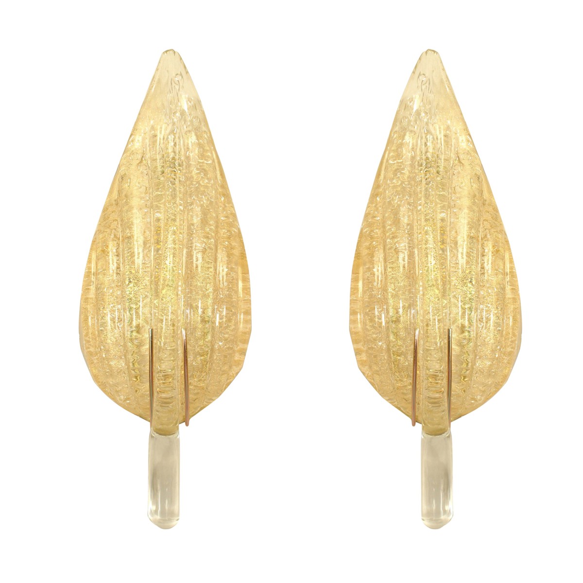 Italian murano gold dusted glass wall sconces 2