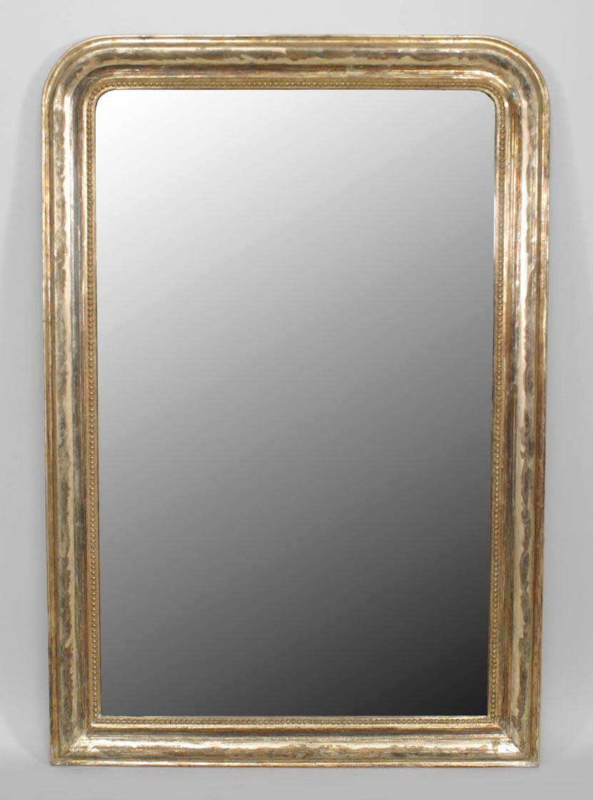 French Victorian Silver Gilt Wall Mirror 3