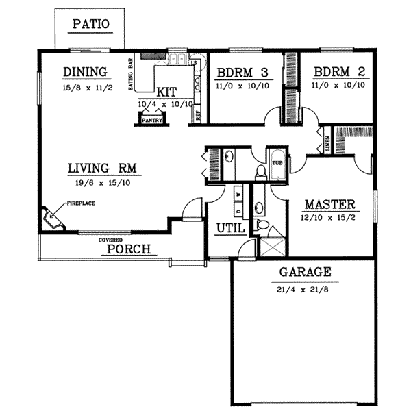 Main Floor Plan: 1-102