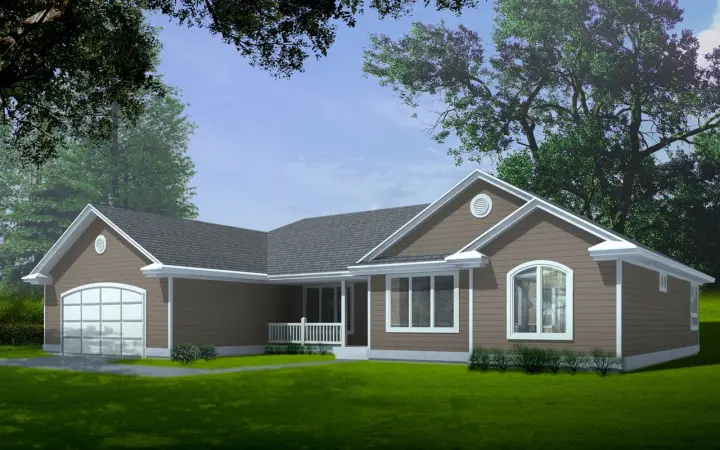 Traditional house plans 1-103 - front exterior, 2,163 sq ft, 3 bed, 2 bath house plans | Monster House Plans