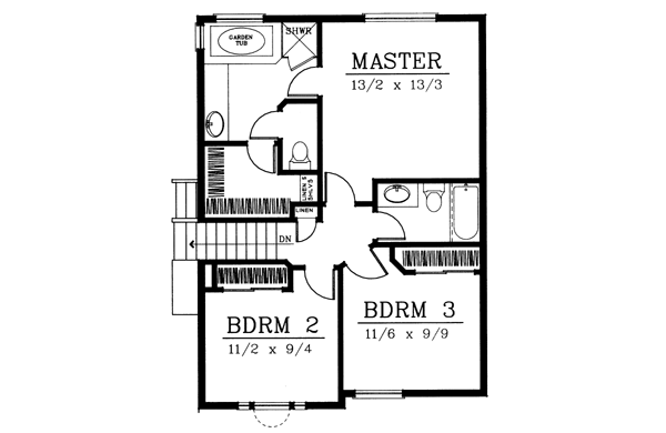 Upper/Second Floor Plan: 1-110