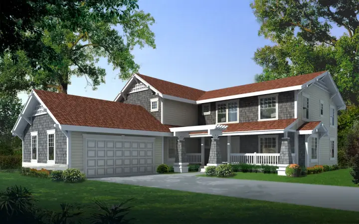 Craftsman house plans 1-113 - front exterior, 3,269 sq ft, 4 bed, 3 bath house plans | Monster House Plans