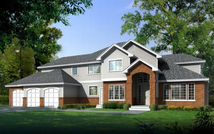Traditional house plans 1-126 - front exterior, 3,346 sq ft, 4 bed, 2 bath house plans | Monster House Plans