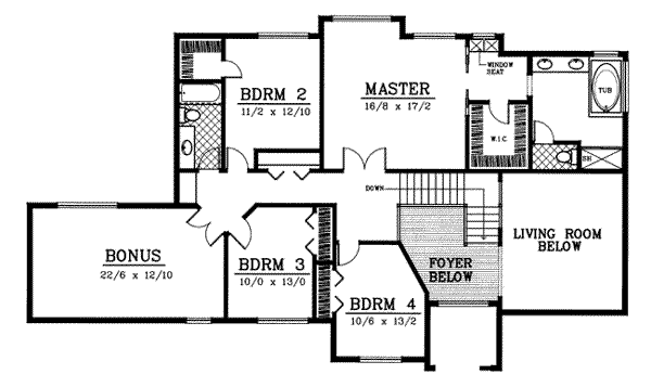Upper/Second Floor Plan: 1-126