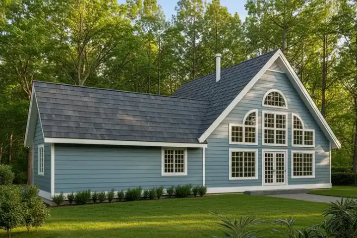 Contemporary house plans 1-127 - front exterior, 1,920 sq ft, 3 bed, 1 bath house plans | Monster House Plans