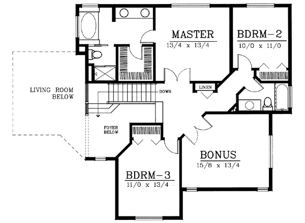 Upper/Second Floor Plan: 1-129