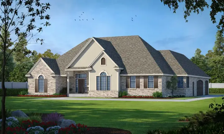 Traditional house plans 1-137 - front exterior, 2,360 sq ft, 3 bed, 3 bath house plans | Monster House Plans