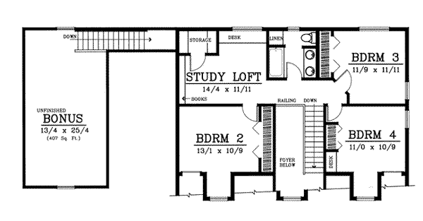 Upper/Second Floor Plan: 1-141