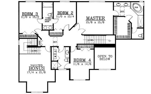 Upper/Second Floor Plan: 1-145