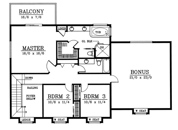 Upper/Second Floor Plan: 1-150