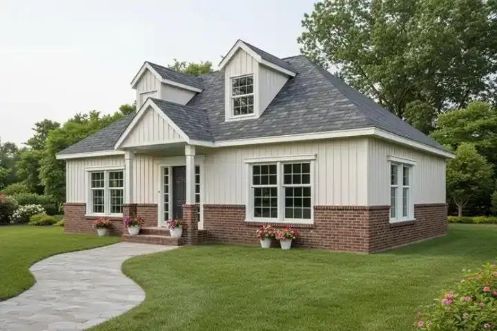 Cape Cod house plans 1-159 - front exterior, 1,000 sq ft, 2 bed, 1 bath house plans | Monster House Plans