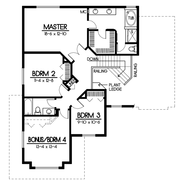 Upper/Second Floor Plan: 1-172