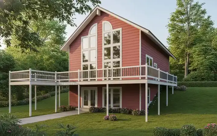Contemporary house plans 1-176 - front exterior, 1,768 sq ft, 2 bed, 2 bath house plans | Monster House Plans