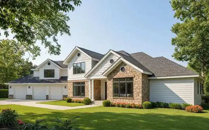 Craftsman house plans 1-179 - front exterior, 4,271 sq ft, 5 bed, 3 bath house plans | Monster House Plans