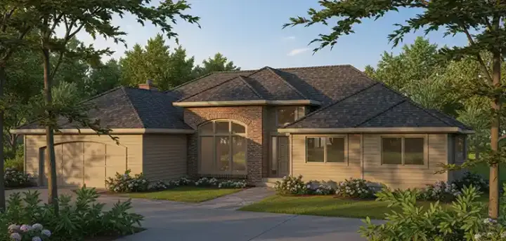 Traditional house plans 1-198 - front exterior, 2,255 sq ft, 3 bed, 2 bath house plans | Monster House Plans