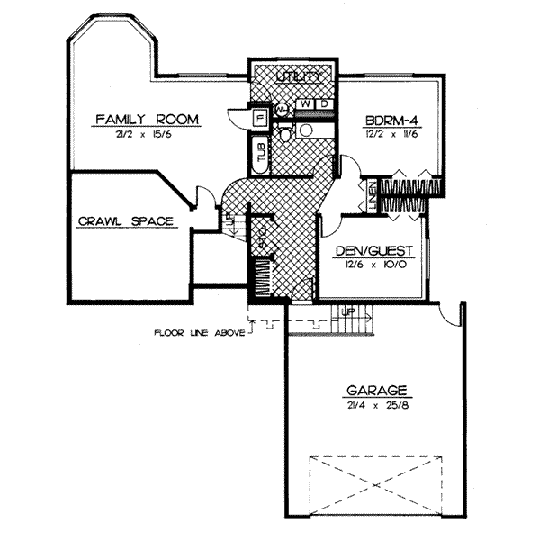 Lower Floor Plan: 1-211