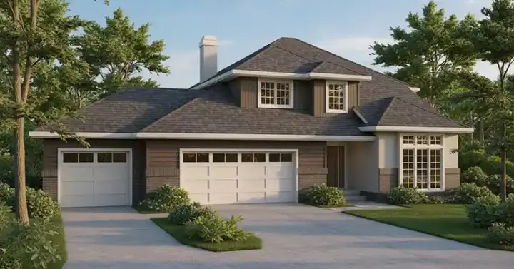 Northwest house plans 1-219 - front exterior, 2,541 sq ft, 5 bed, 3 bath house plans | Monster House Plans