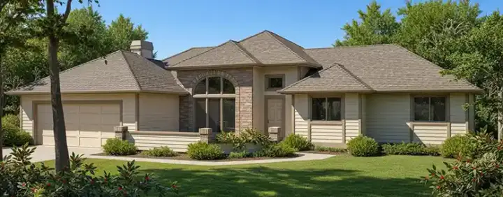 Traditional house plans 1-228 - front exterior, 1,604 sq ft, 3 bed, 2 bath house plans | Monster House Plans