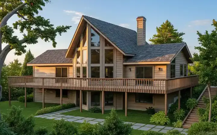 Contemporary house plans 1-234 - front exterior, 1,888 sq ft, 2 bed, 2 bath house plans | Monster House Plans