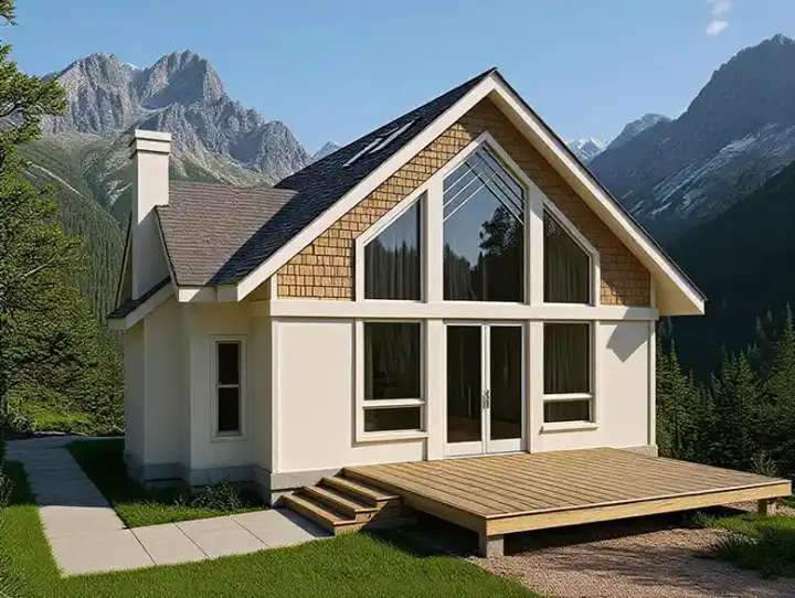 Contemporary house plans 1-247 - front exterior, 1,426 sq ft, 1 bed, 1 bath house plans | Monster House Plans