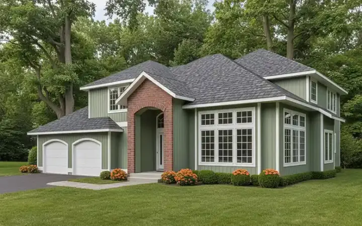 Traditional house plans 1-251 - front exterior, 2,272 sq ft, 3 bed, 2 bath house plans | Monster House Plans